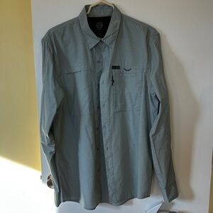 Wrangler ATG Heather Gray Button-Up Shirt
